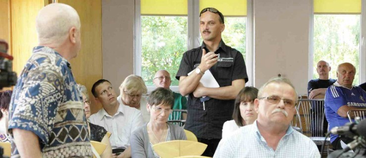 Spokojne spotkanie Jerzego Wilka z mieszkańcami Kępy Północnej