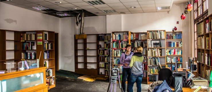 Biblioteka tuż po zalaniu