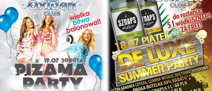 Piżama Party w klubie Oxiden - zobacz weekendową rozpiskę imprez