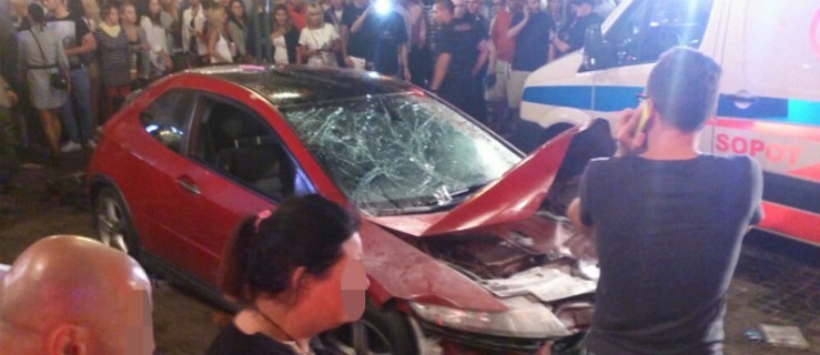 Tragedia w Sopocie. Rozpędzona Honda wjechała w tłum ludzi