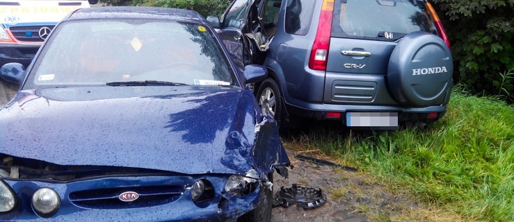Groźnie wyglądająca kolizja w Kazimierzowie