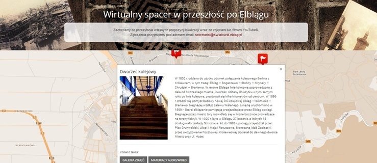 Wirtualny spacer w przeszłość po Elblągu