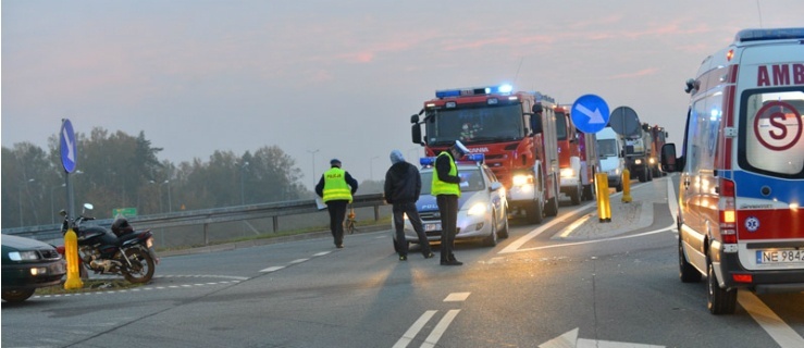 Wypadek na siódemce. Motocyklista zderzył się z samochodem