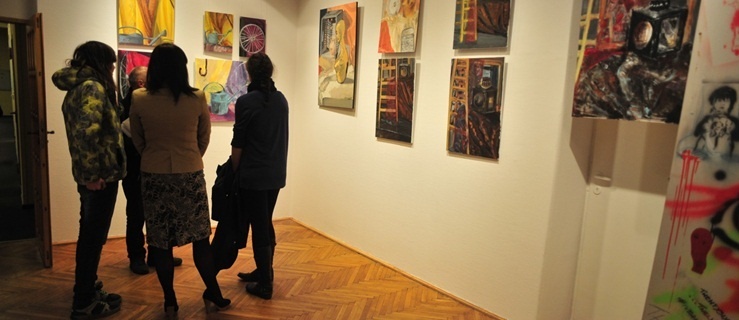 Kompozycje na wernisażu w Galerii Nobilis