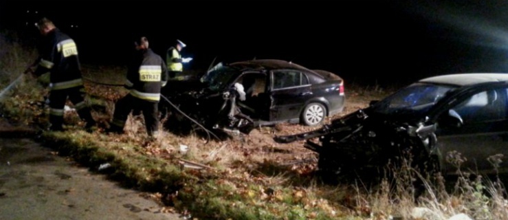 Czołowe zderzenie samochodów. Ofiary trafiły do elbląskiego szpitala