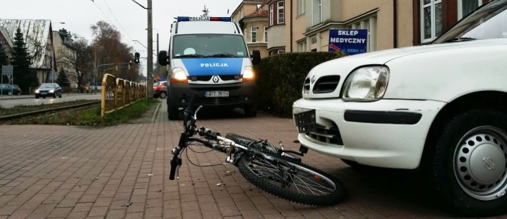 Potrącenie rowerzystki na ulicy Bema