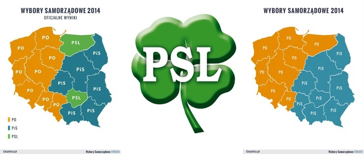 Po lewej wyniki oficjalne, po prawej pierwsze sondażowe