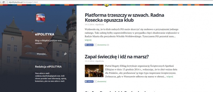 Nowy blog polityczny na internetowej scenie Elbląga