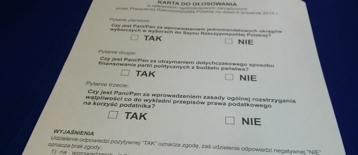 Referendum oficjalnie: frekwencja 7,8%. Najdroższy sondaż w Europie
