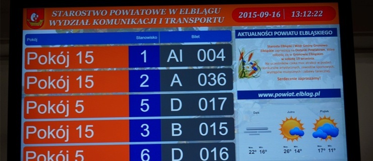 Kolejkomat w Starostwie Powiatowym już działa