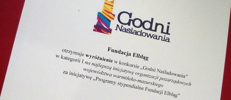 Fundacja Elbląg wyróżniona