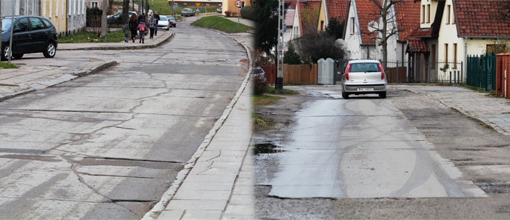 Po lewej - ul. Daszyńskiego, po prawej - Szucha
