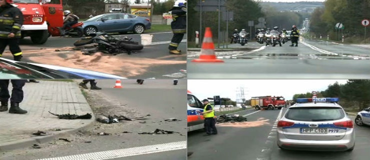 Dwóch motocyklistów zderzyło się z osobówką 
