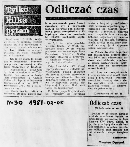 25-lecie szpitala. Co pisały media o budowie?