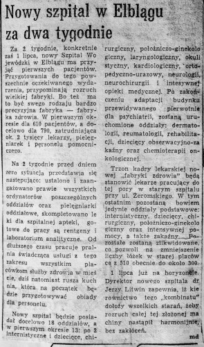 25-lecie szpitala. Co pisały media o budowie?
