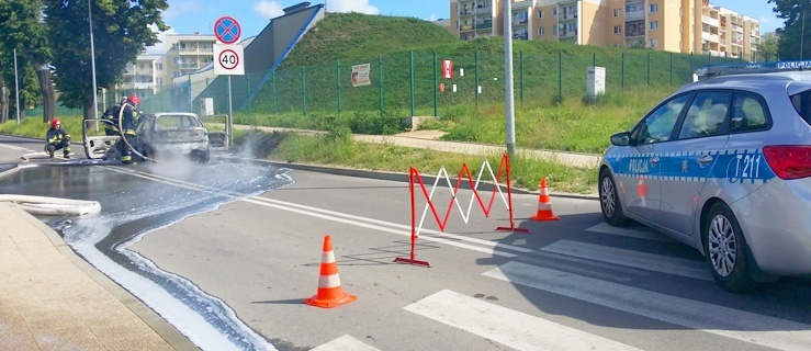 Fiat Punto z instalacją LPG spłonął doszczętnie