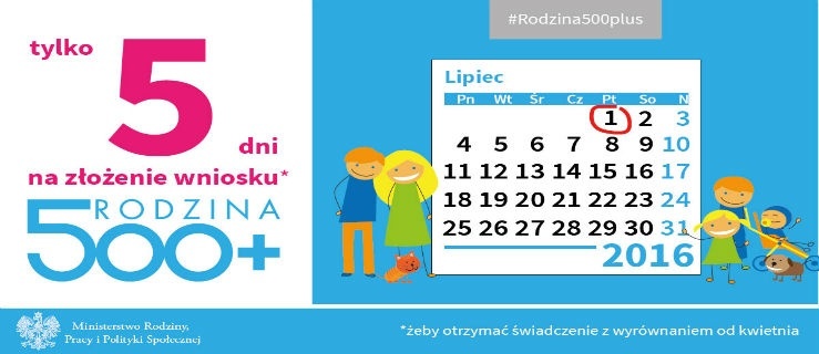 Wniosek do 1 lipca, świadczenie od kwietnia