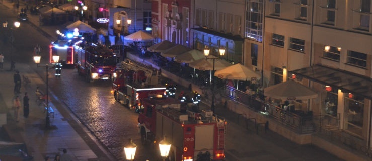 Alarm pożarowy w Hotelu Elbląg
