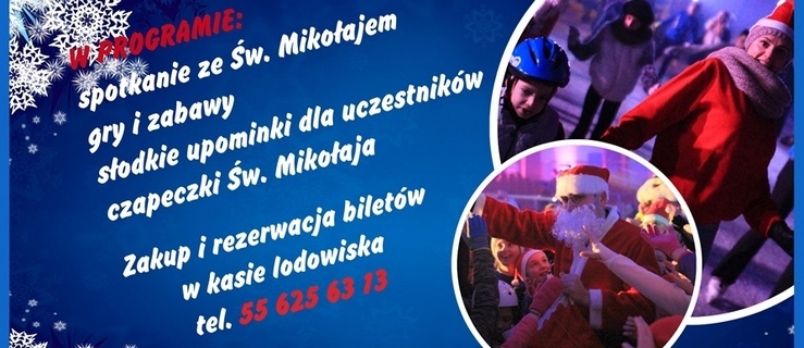 Święty Mikołaj zaprasza na lodowisko Helena