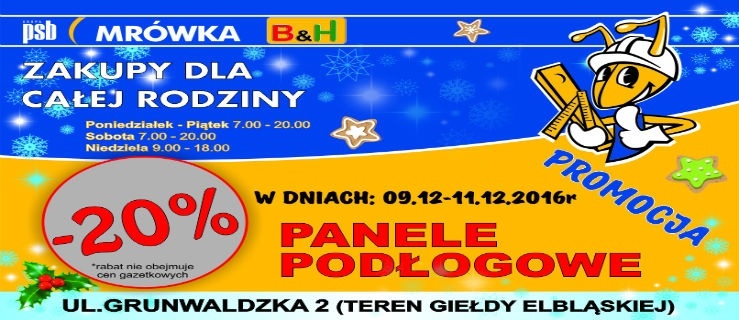 Promocja paneli podłogowych w PSB Mrówka w Elblągu!