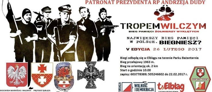 Patronat prezydenta RP ma elbląski Bieg Żołnierzy Wyklętych 