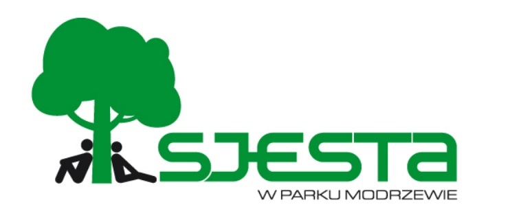 Sjesta w Parku Modrzewie - logo,