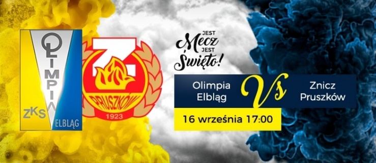 Olimpia Elbląg zmierzy się 16 września 2017 r. ze Zniczem Pruszków,