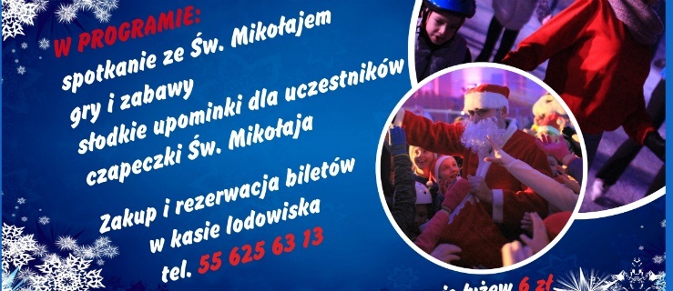 Święty Mikołaj zaprasza na lodowisko