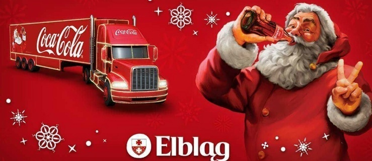Świąteczna ciężarówka Coca-Cola z 6 tysiącami światełek w Elblągu 