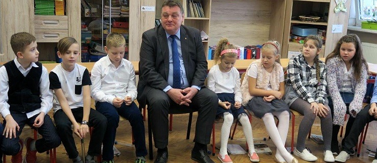 Nieprzypadkowa wizyta prezydenta Elbląga w klasie III b Szkoły Podstawowej nr 19