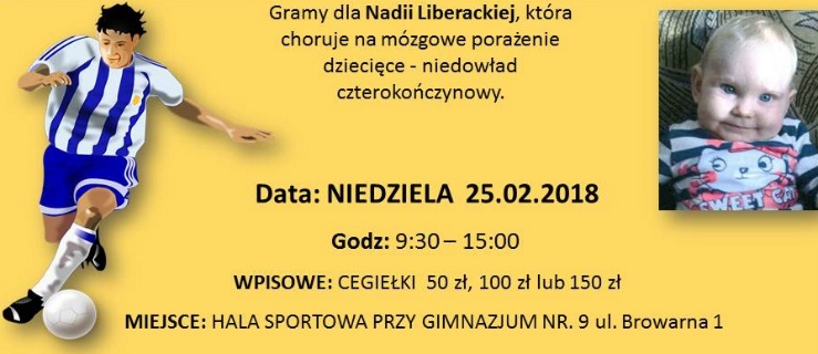 Lepszy Elbląg: weź udział w turnieju i pomóż chorej Nadii