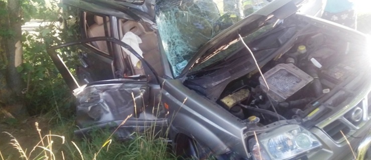 Nissan uderzył w drzewo. Trzy osoby poszkodowane 