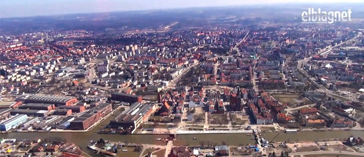 Zobacz Elbląg z lotu ptaka. Filmowaliśmy nasze miasto z wysokości 300m