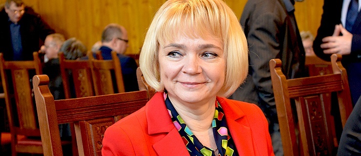 Maria Kosecka podczas sesji Rady Miejskiej w Elblągu (16 lutego 2017 r.),