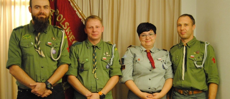 Od lewej hm. Rafał Jurczyk,  pwd. Sławomir Sękowski, phm. Małgorzata Guzowska i Adam Krause