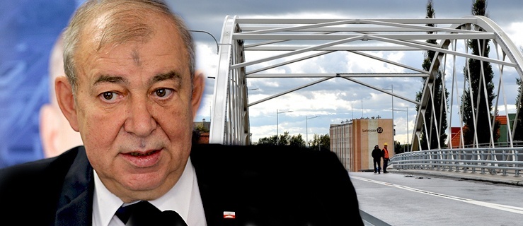 Poseł na Sejm RP Jerzy Wilk (w tle wiadukt na Zatorze),