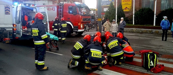 Potrącenie na Al. Grunwaldzkiej w Elblągu (26 XI 2018 r.)