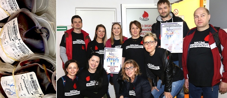 Akcją oddawania krwi rozpoczęli ogólnopolski protest. Wiecie, ile zarabiają fizjoterapeuci? (+ zdjęcia)