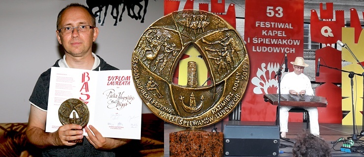 Piotr Krupski z Elbląga uhonorowany Basztą w kategorii solistów instrumentalistów na 53. Festiwalu Kapel i Śpiewaków Ludowych w Kazimierzu Dolnym