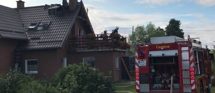 Zwierzno. Pożar poddasza 