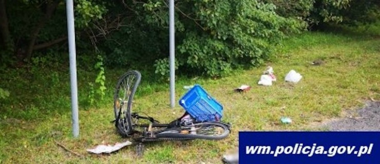 Rowerzysta z urazem nóg w szpitalu  