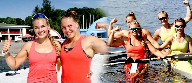 Marta Witkowska i Kinga Jankowska (zdj. po lewej stronie) / Marta Witkowska, Kinga Jankowska oraz Paulina Markiewicz i Karolina Markiewicz (zdj. po prawej stronie)