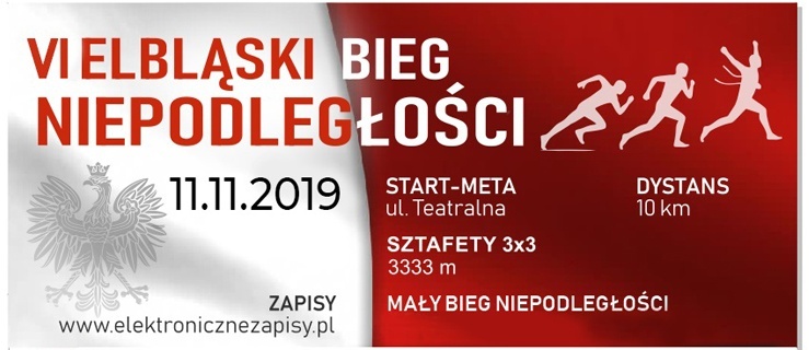 VI Elbląski Bieg Niepodległości – plakat