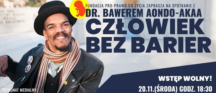 Spotkanie z dr Bawerem Aondo-Akaa w Elblągu. Szansa poznania człowieka bez barier. Wstęp wolny!