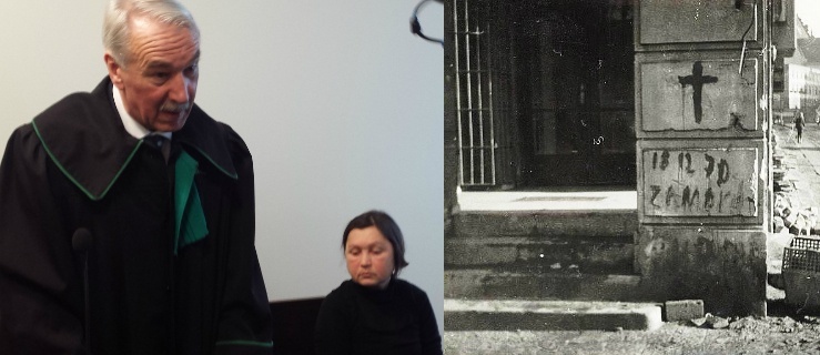 Wioletta Sawicz i jej adwokat Roman Nowosielski /miejsce gdzie zginął ojciec Wioletty Sawicz