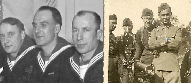 Na zdjęciu z lewej, w środku Jan Gieryga. Na zdjęciu z prawej Bolesław Nieczuja-Ostrowski ze swoimi żołnierzami, 1935 rok.