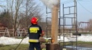 Strażacy z Krzewska mają lancę kominowa. Na pokaz zjechali koledzy (+ zdjęcia)