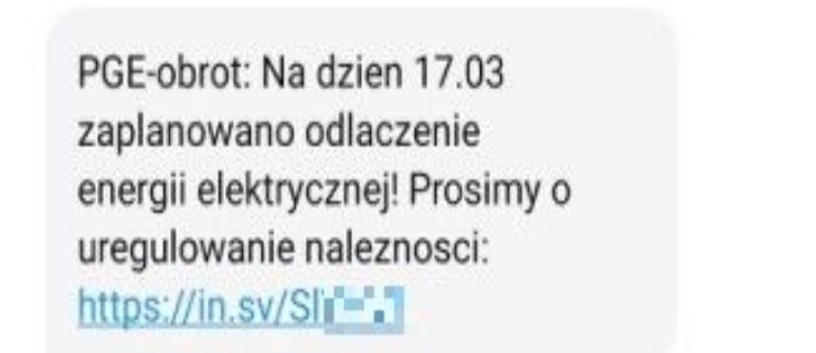 Uwaga na fałszywe wiadomości o zaległościach w rachunkach za prąd