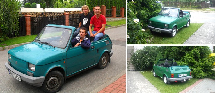 Auto przed i po renowacji przeprowadzonej przez młodych elblążan