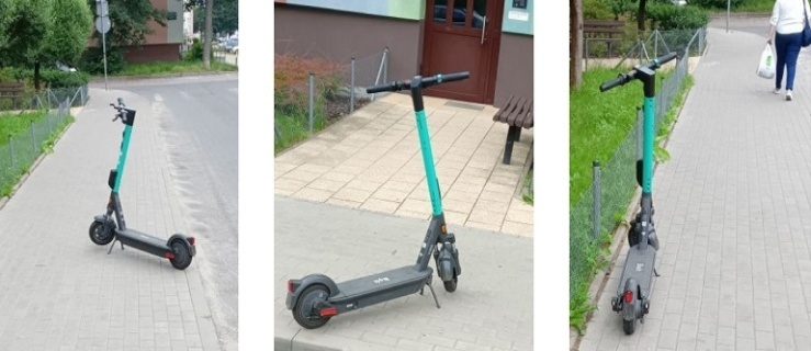 60 interwencji w sprawie nieprawidłowo parkowanych hulajnóg